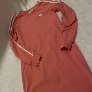 Adidas coral/peachy dress, long sleeves